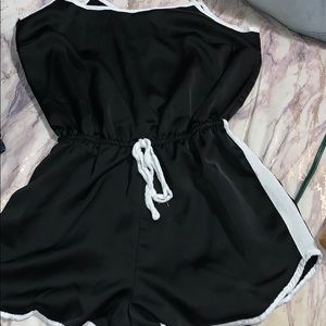Black and white romper